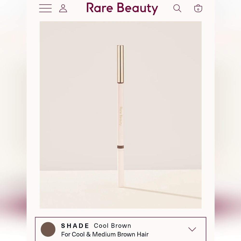 RARE BEAUTY Brow Harmony Pencil & Gel Enhancer for Defined Brows: COOL BROWN NIB